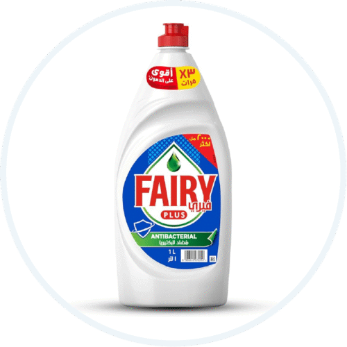 Fairy Plus Antibacterial Dishwashing Liquid Soap with alternative power to bleach, 1L