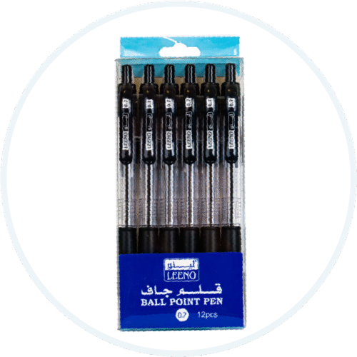 لينو قلم حبر جاف أسود 12 حبة